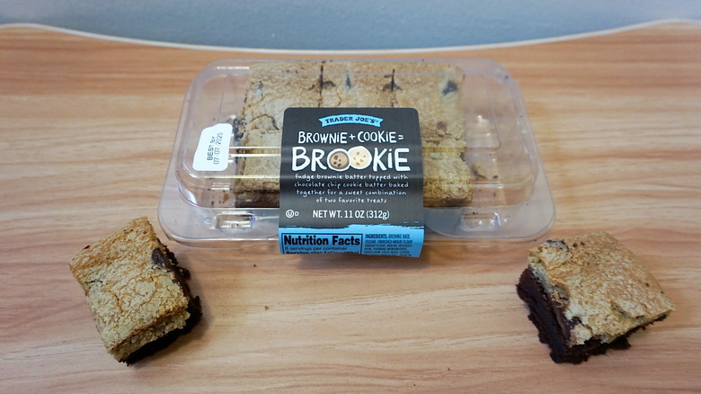 Trader Joe's Brookie in and outside plastic container