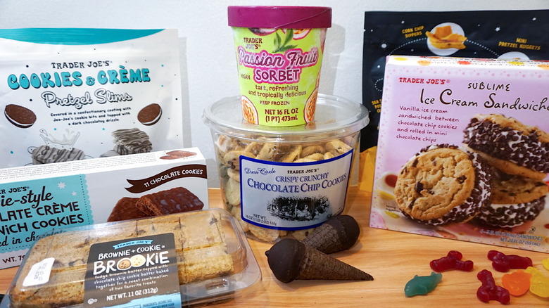 assortment of Trader Joe's desserts