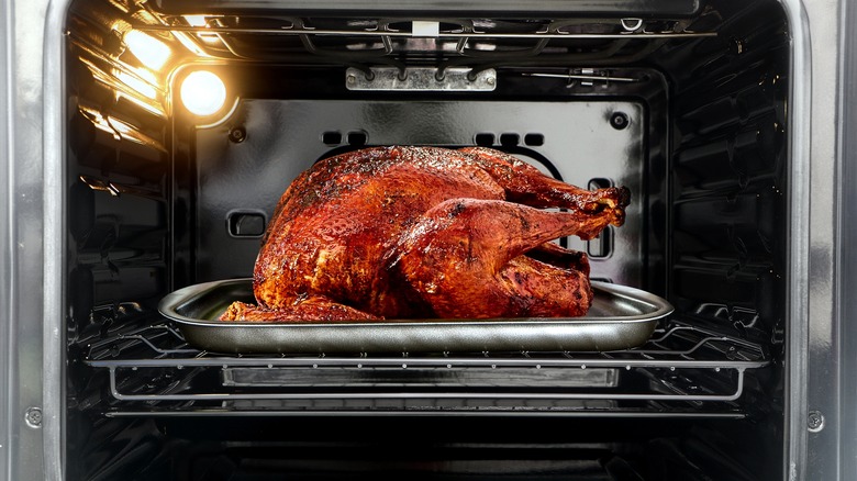 turkey in oven