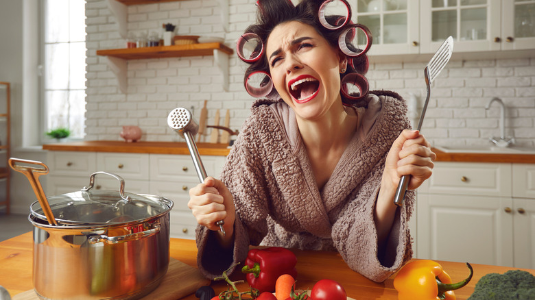 a stressed out cook