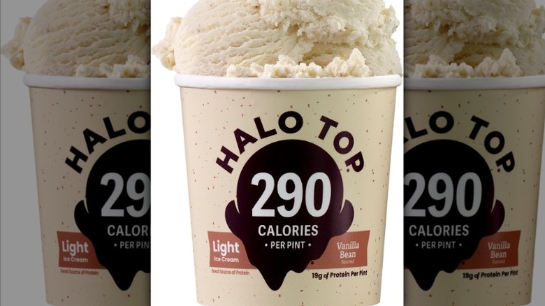 vanilla bean Halo Top ice cream