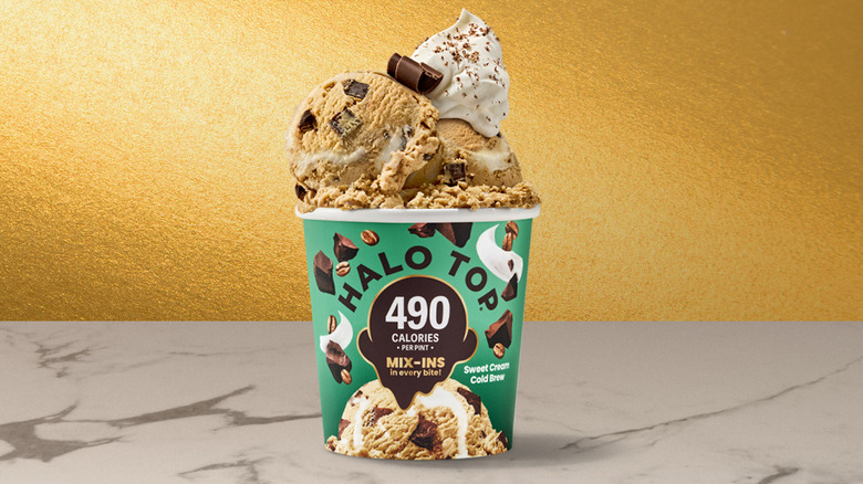 Pint of Halo Top Sweet Cream Cold Brew ice cream