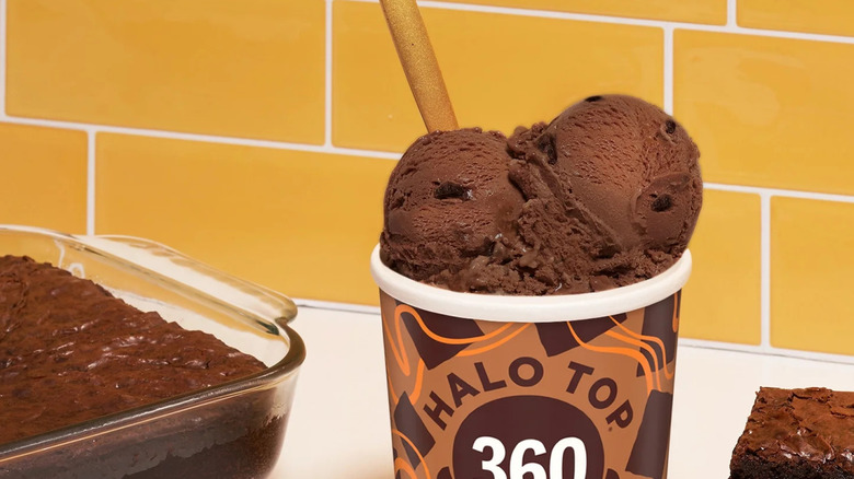 Pint of Halo Top Chocolate Caramel Brownie ice cream
