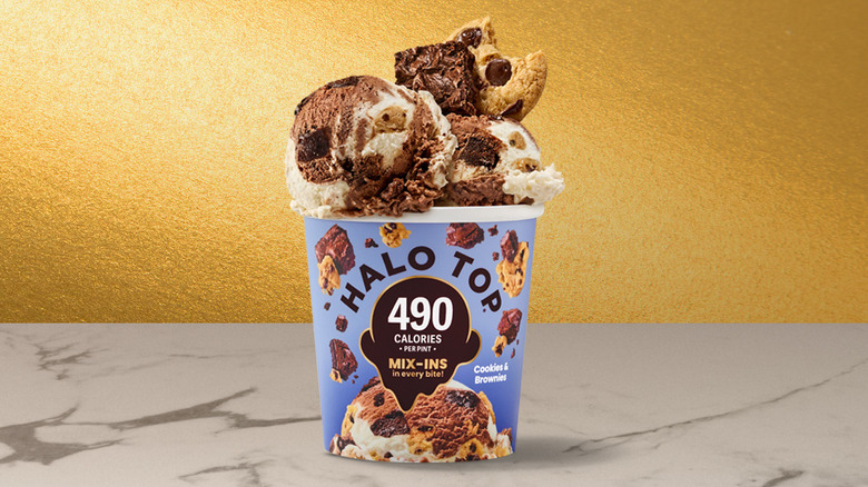 Pint of Halo Top Cookies & Brownies ice cream