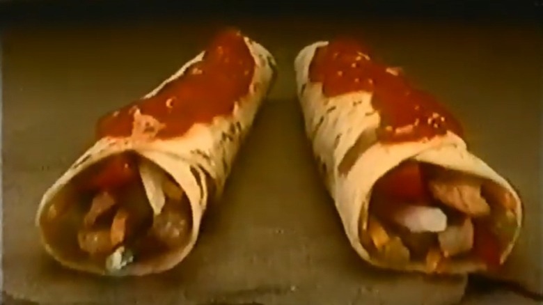 A close-up of McDonald's chicken fajitas