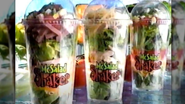 A screen grab of McDonald's three McSalad Shakers