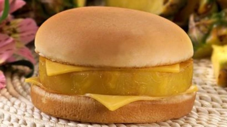 A mock-up of the McDonald's Hula burger