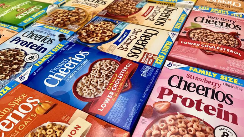 cheerios cereal boxes
