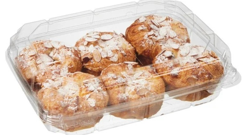 A box of Kirkland Signature almond croissant pastries