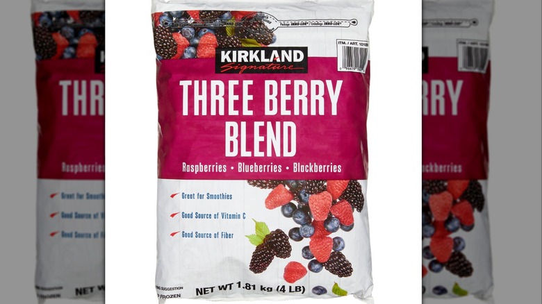 A bag of Kirkland Signature's Three Berry Blend