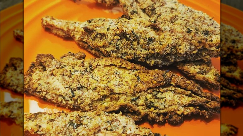 A plate of air-fried banana blossoms