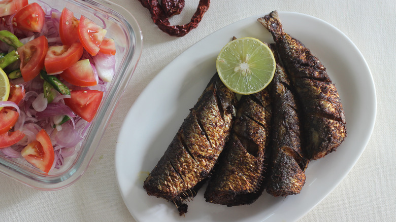 sardines after cooked in an air fryer
