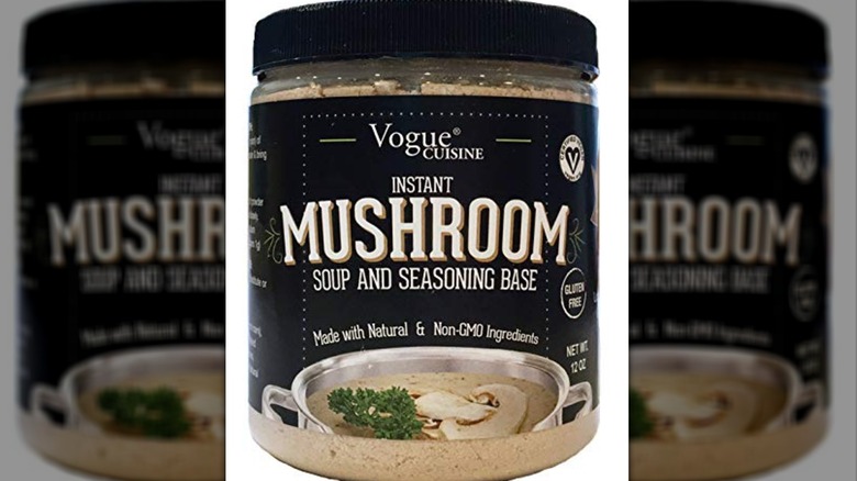 A jar of Vogue Cuisine mushroom soup & seasoning base