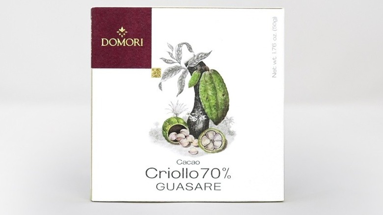 A bar of Domori's Criollo Guasare 70% chocolate