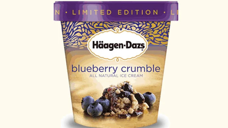 Pint of Häagen-Dazs Blueberry Crumble ice cream
