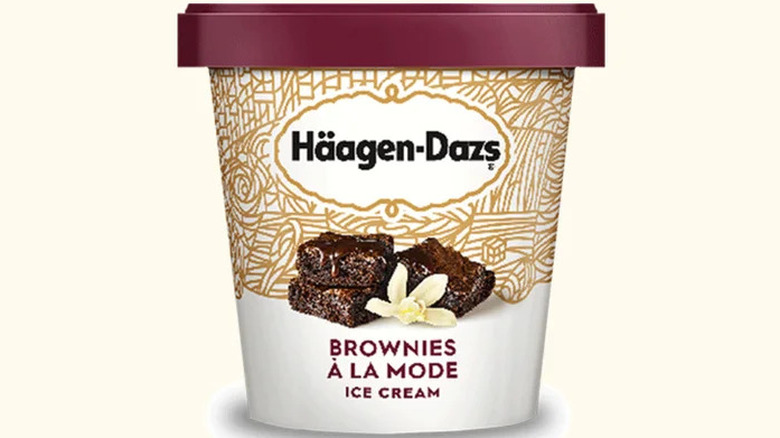 Pint of Häagen-Dazs Brownies a la Mode ice cream