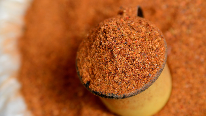 A close-up of a cup of Chilean merken
