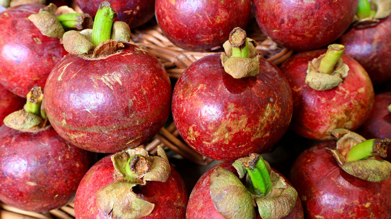 A close-up of Garcinia indica fruit