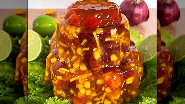 A taco Jell-O salad
