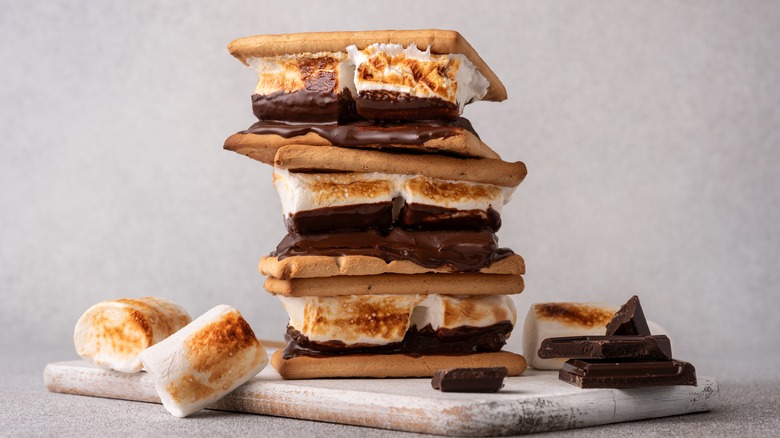 A pile of s'mores