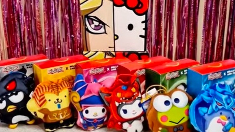 Hello Kitty/Yu-Gi-Oh! Happy Meal plushies and box