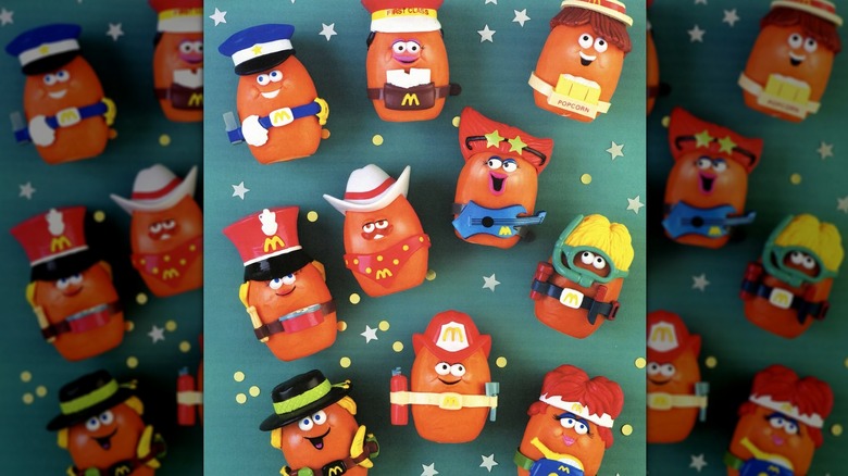 A top-down view of McDonald's McNugget Buddies