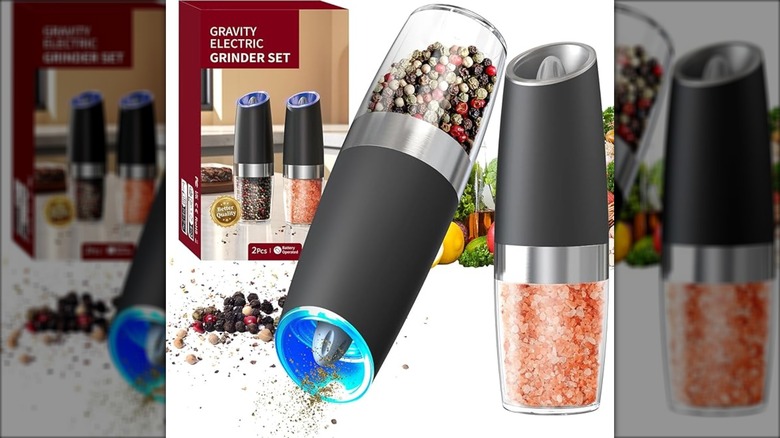 electric salt and pepper set with box