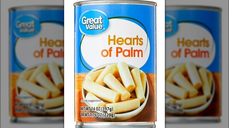 A can of Walmart's Great Value Hearts of Palm