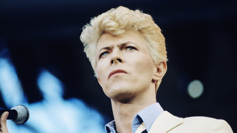 A close-up of David Bowie