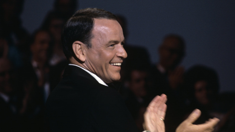 Singer Frank Sinatra in profile
