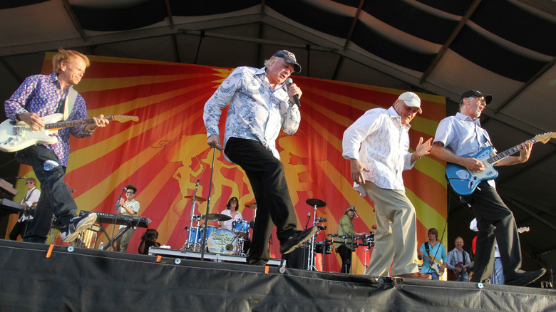Four of The Beach Boys on stage