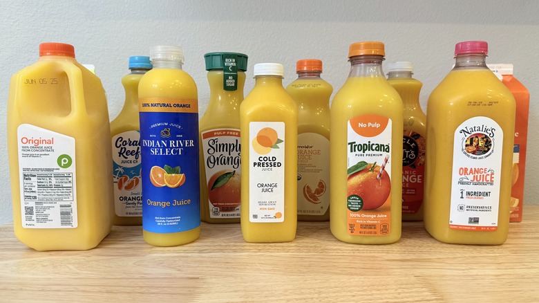 Collection of orange juice