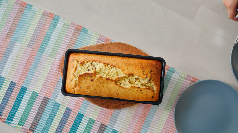 banana bread fresh out of the oven