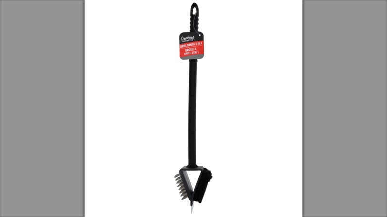 black grill brush white background