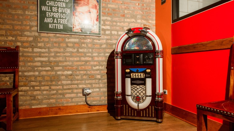 home jukebox in corner