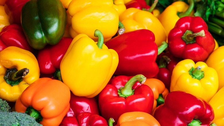 bounty of colorful bell peppers