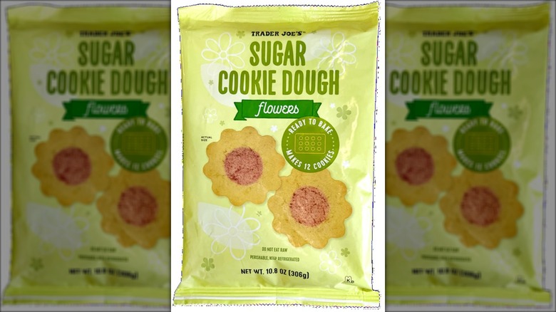 two-toned break and bake sugar cookie flowers