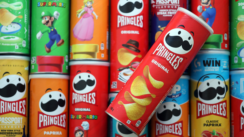 Various tubes of Pringles