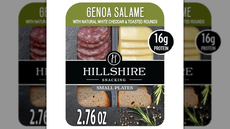 Hillshire Snacking Genoa Salami Deli Lunch Meat and White Cheddar Cheese