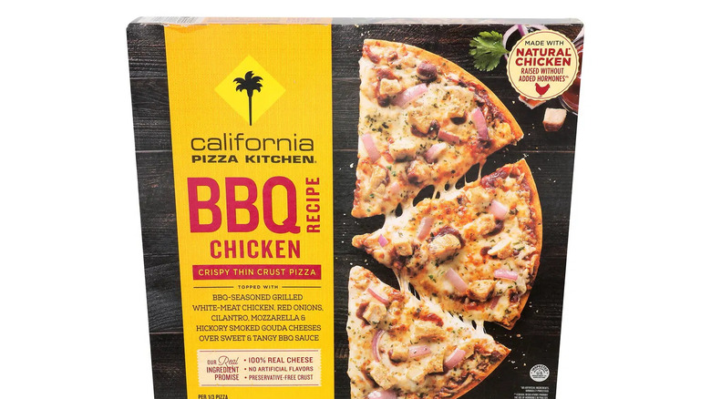 Box of California Pizza Kitchen BBQ Chicken Thin Crispy Crust Pizza