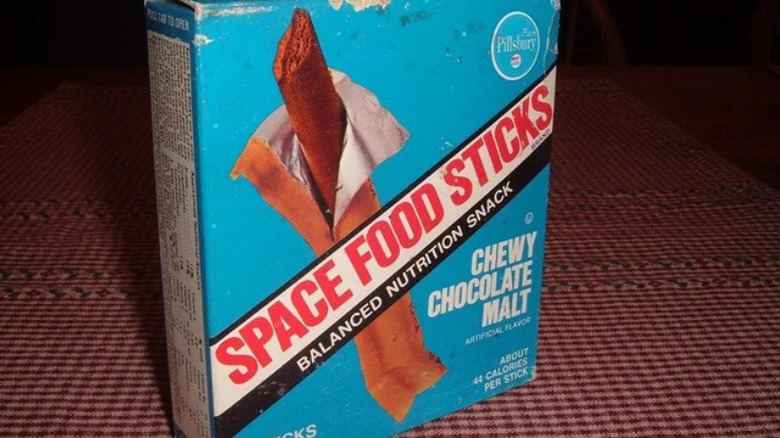 Package of vintage Pillsbury Space Food Sticks in Chocolate Malt flavorr