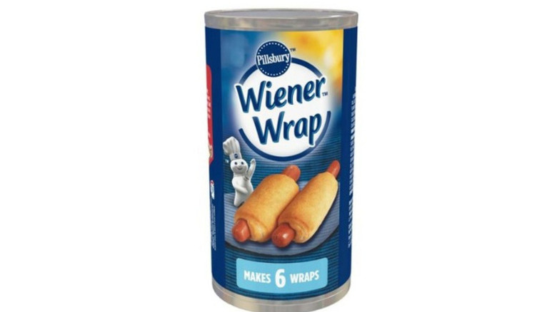 Tube of Pillsbury Wiener Wrap dough