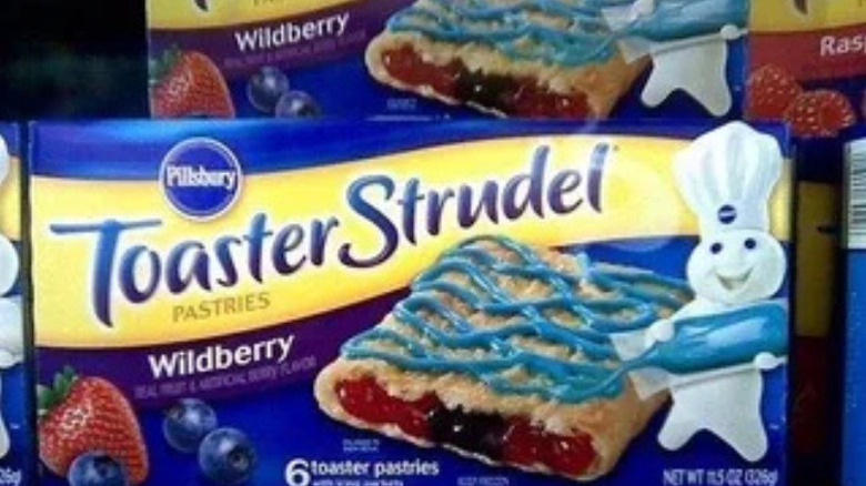 Multiple boxes of Pillsbury Wildberry Toaster Strudel with Blue Icing