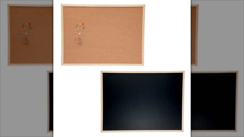 cork boards with pins