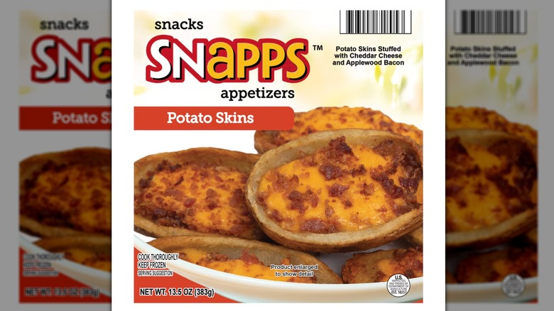 Snapps Potato Skins Appetizer with Cheddar Cheese and Smoked Bacon