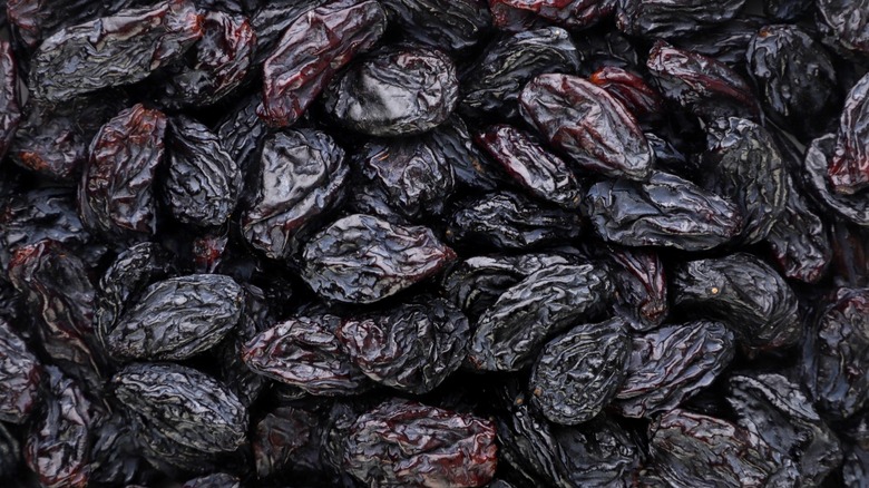top view of packed raisins