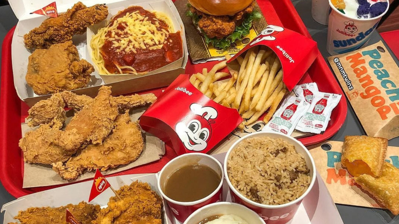 lots of Jollibee fast food