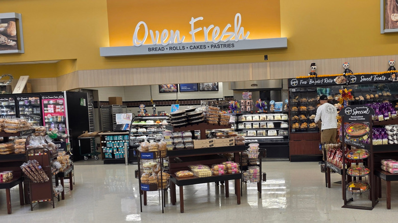 Interior of Albertsons bakery section