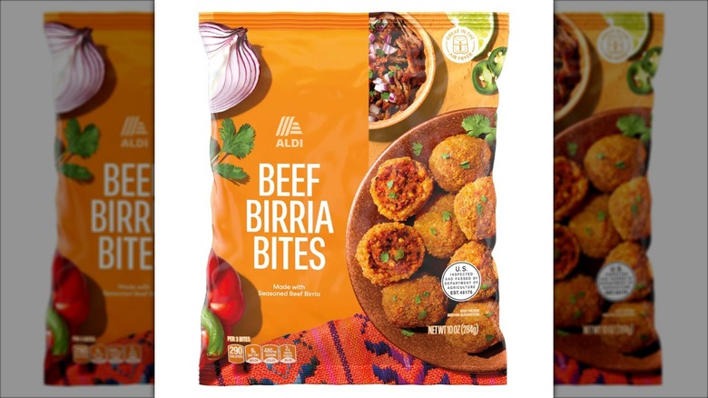 orange frozen bag of beef birria bites