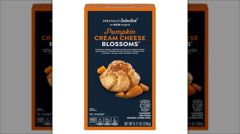 frozen dessert blossoms with pumpkin cream cheese
